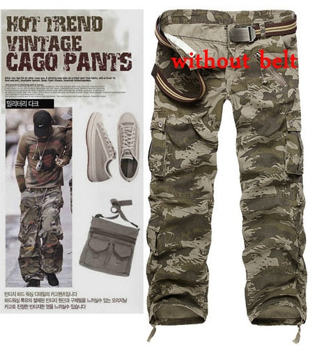 Hot sale free shipping men cargo pants camouflage trousers military pants for man 7 colors
