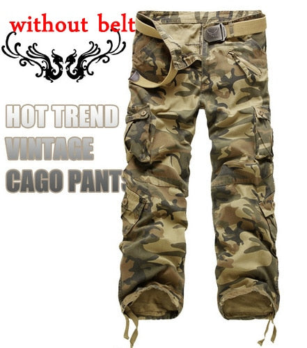 Hot sale free shipping men cargo pants camouflage trousers military pants for man 7 colors