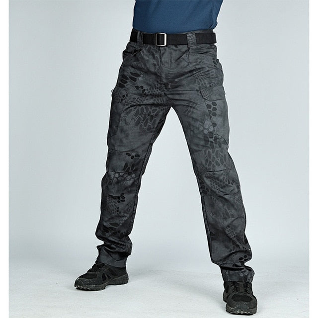 Mens Camouflage Cargo Pants Elastic Multiple Pocket Military Male Trousers Outdoor Joggers Pant Plus Size Tactical Pants Men