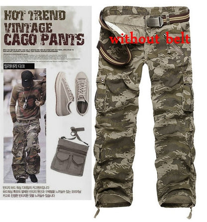 Hot sale free shipping men cargo pants camouflage  trousers military pants for man 7 colors