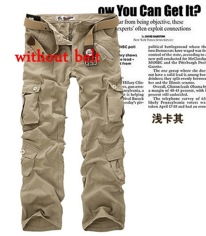 Hot sale free shipping men cargo pants camouflage  trousers military pants for man 7 colors