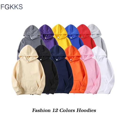 FGKKS Quality Brand Men Hoodie 2020 Autumn Hip Hop Streetwear Men Pullover Sweatshirts Hoodies Mens Solid Color Hoodie Male