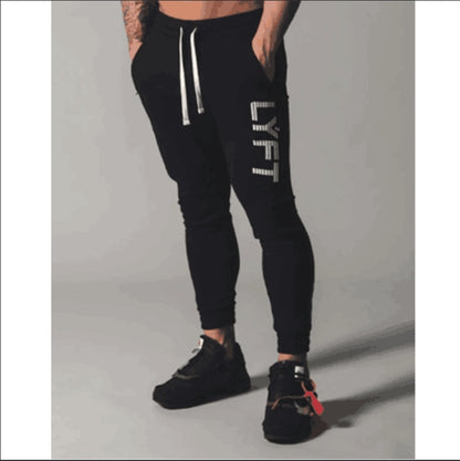 Sports pants men's jogger fitness sports trousers new fashion printed muscle men's fitness training pants