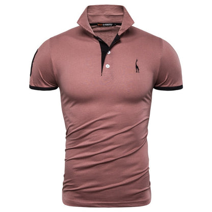 Dropshipping 13 Colors Brand Quality Cotton Polos Men Embroidery Polo Giraffe Shirt Men Casual Patchwork Male Tops Clothing Men